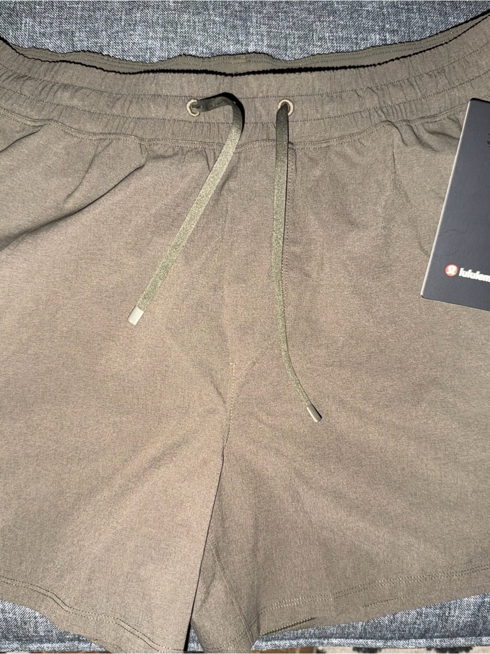 lululemon athletica Men's Olive Green Athletic Drawstring Shorts